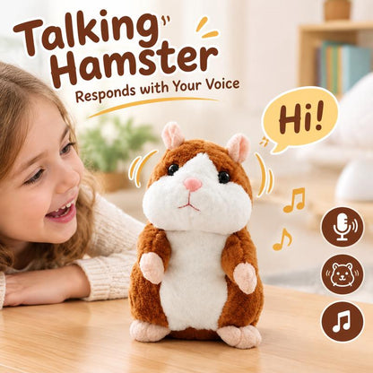 🐹 Poslední den speciální nabídky! ✨✨ Mluvící plyšový křeček – opakuje vše, co řeknete, a automaticky kroutí hlavou – zábavná hračka pro děti i dospělé ✨