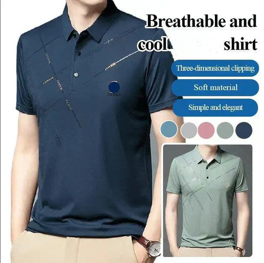 👕Pánská košile Ice Silk Stretch, chladná a pohodlná❄️