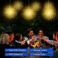 Solární světelné řetězy Solar Fireworks – automatické zapínání/vypínání, vodotěsné LED diody pro zahradu, terasu a večírky