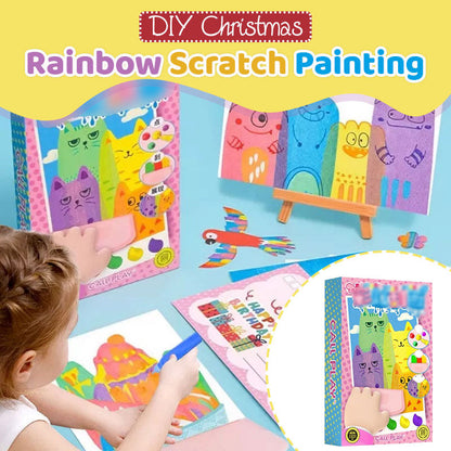 🎨 DIY Rainbow Scratch – vánoční malování – kreativní sváteční – platba při převzetí ✨