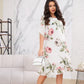 Dámské šifonové šaty s potiskem - Jednodílný elegantní styl