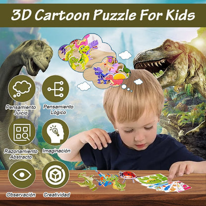 🎁2026 Vzdělávací 3D kreslená skládačka🦒