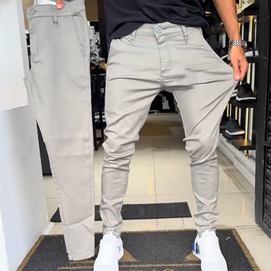 👖 Pánské slim fit kalhoty v jednobarevném provedení