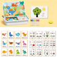 Magnetické puzzle Face Dress Up Cestovní hra Dvoustranná předškolní vzdělávací hračka pro děti
