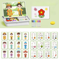 Magnetické puzzle Face Dress Up Cestovní hra Dvoustranná předškolní vzdělávací hračka pro děti