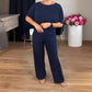 【S-5XL】💖Elegantní třídílná sada s dlouhým kardiganem (zahrnuje blůzu a kalhoty)