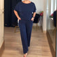 【S-5XL】💖Elegantní třídílná sada s dlouhým kardiganem (zahrnuje blůzu a kalhoty)