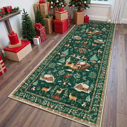 🎄🎅Měkký protiskluzový vánoční koberec pro domácí dekor🎁