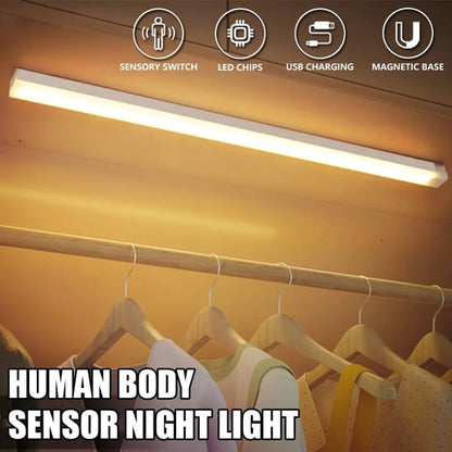 🔥 Nákup 1 kap 1 zdarma 💡 LED inteligentní magnetický magnetický senzor lidského těla 🏡✨