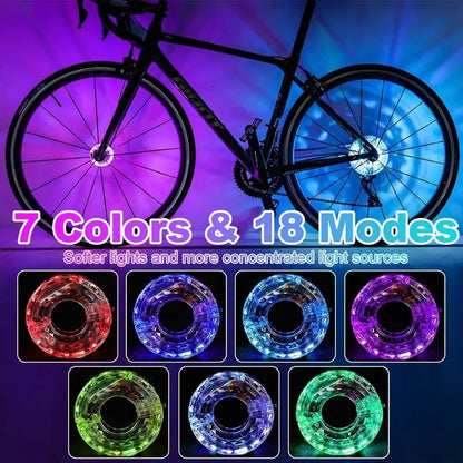 ✨LED osvětlení náboje kola pro jízdu v noci