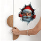 🎅Mikuláš prorazí zeď kreativní 3D samolepka na zeď