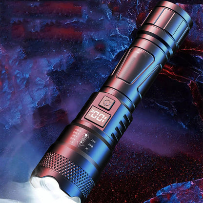 LED silná svítilna s výsuvným držákem