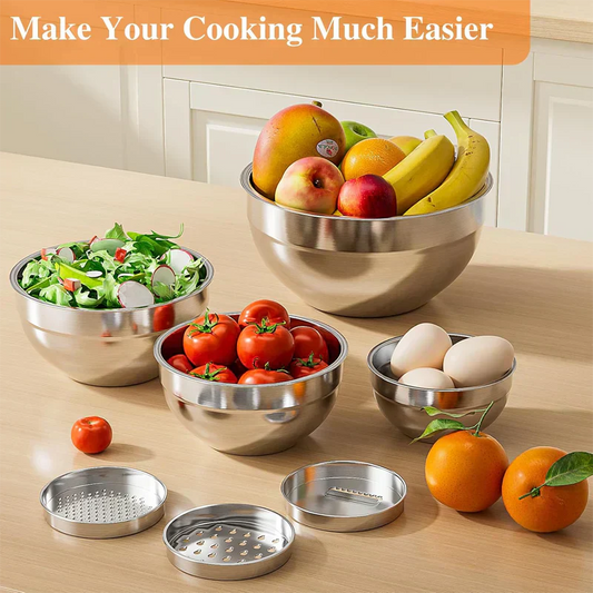🟥Sada misek z nerezové oceli – univerzální kuchyňské nádobí🧀🥕