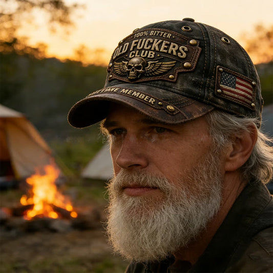 🧢Kšiltovka Old Fuckers Club Vintage s výšivkou