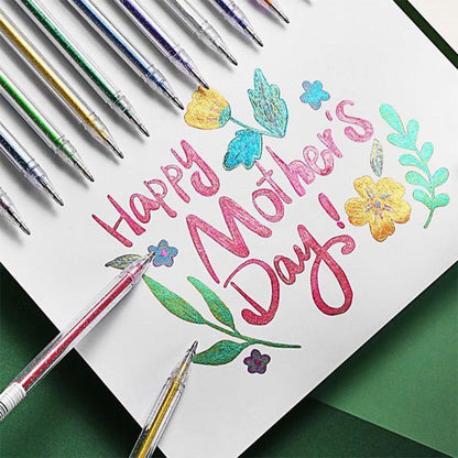 Sada třpytivých gelových per