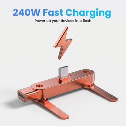 Nabíjejte výkonná zařízení rychlostí 240W – 240W rychlonabíječka s integrovaným stojánkem. Na dobírku! ⚡