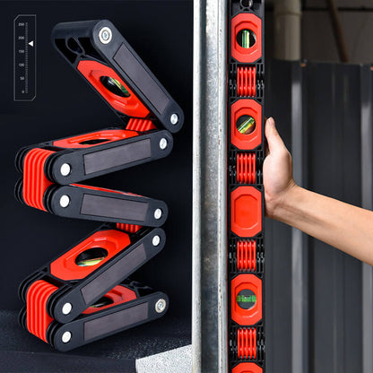 📐【Skládací úhloměr a vodováha】— Stačí zatáhnout a složit pro měření úhlů a kontrolu vodorovnosti! 🔧✨