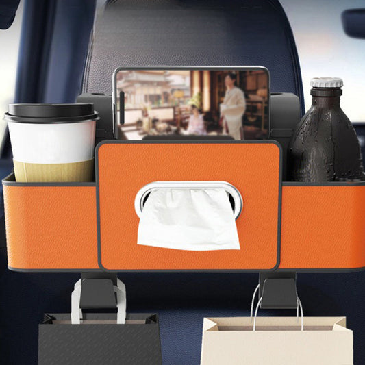 Multifunkční úložný box na opěradlo do auta