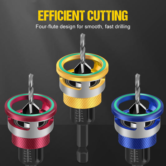 👨‍🔧👍 Sada vrtáků s drážkou – automatický hloubkový doraz, 4 řezné hrany a přesné nastavení 🔩🔧