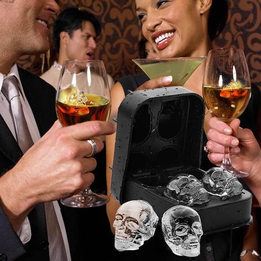 Silikonová forma na kostky ledu ve tvaru lebky pro kutily🥃🧊