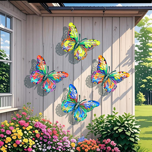 🦋 Kovová nástěnná dekorace ve tvaru motýla ✨——🌳 Venkovní dekorace