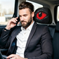 👁️‍🗨️🚗 Potah na opěrku hlavy s motivem strašidelného červeného oka – originální design🎃