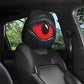 👁️‍🗨️🚗 Potah na opěrku hlavy s motivem strašidelného červeného oka – originální design🎃