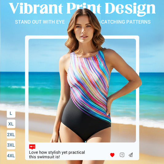 👙 Dámské vzorované jednodílné plavky – Skladem & platba na dobírku 🌊✨