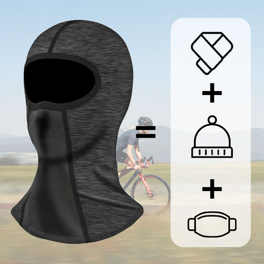 🌬️☀️ Větruodolná celoobličejová maska – filtr UPF 50+ a rychleschnoucí – prodyšná ochrana před sluncem pro jízdu na kole a na motorce 🏍️