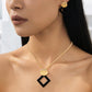 ✨ Pozvedněte svůj styl – Elegantní geometrický zlacený set náhrdelníku a náušnic – platba na dobírku 💎