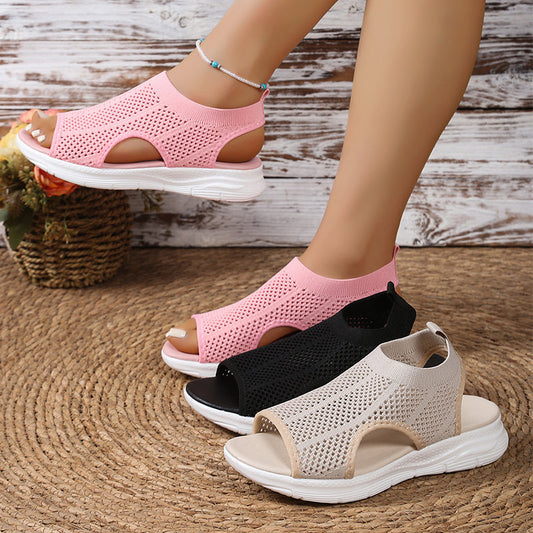 👡 Kráčejte v prodyšném pohodlí – Dámské prodyšné síťované sandály s polstrovanou stélkou – platba na dobírku 💨