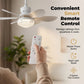 ❄️✨LED stropní ventilátor 2 v 1 s objímkou E27 – osvětlení, chlazení a dálkové ovládání v jednom