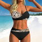 Dámské push-up bikini set – křížový design, tvarující pásek – S–2XL – pláž / léto