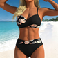 Dámské push-up bikini set – křížový design, tvarující pásek – S–2XL – pláž / léto