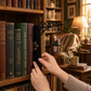 📚 Miniaturní retro lampička – podložka pod knihy ve tvaru pouliční lampy – dekorativní a s teplým světlem ✨