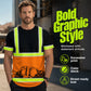 👷🔦 Dobře viditelné výstražné pracovní tričko – fluorescenční + reflexní | XS–6XL | 🛡️