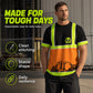 👷🔦 Dobře viditelné výstražné pracovní tričko – fluorescenční + reflexní | XS–6XL | 🛡️