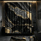 Elegant Marble Pattern Bathroom Shower Curtain
