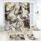 Elegant Marble Pattern Bathroom Shower Curtain