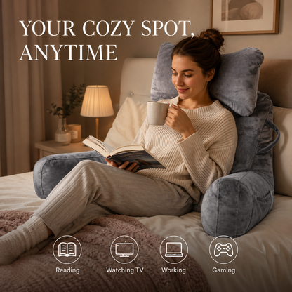 🛋️Nyní s 50% slevou! Multifunkční polštář na opěradlo čtecího lůžka – bederní opěrný polštář s područkami
