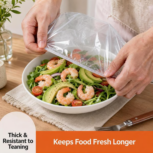 Bezpečné skladování potravin – potravinářské víčka z PE bez BPA – těsná a pružná, vhodná na každou nádobu. K vyzvednutí! 🥗