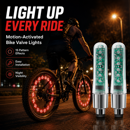 🚲💡 Vodotěsné světlo na ventilek kola 🛡️