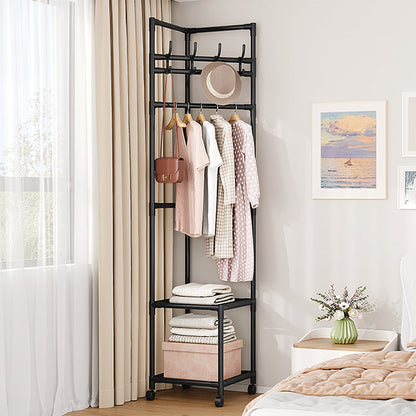 🏠 Prostorově úsporný věšák na oblečení – malý, odolný, sestavitelný bez nářadí – ideální do ložnic, prádelen a výloh obchodů ✨