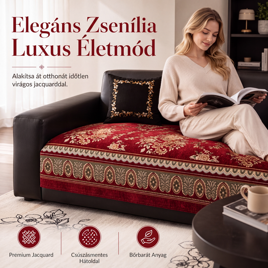 🛋️ Potah na pohovku ve vintage stylu s květinovým vzorem 🌸 – měkký, útulný a elegantní