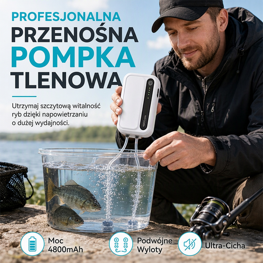 🐟 💨 Přenosné nabíjecí okysličovací čerpadlo – ideální pro rybaření a chov ryb 🌊