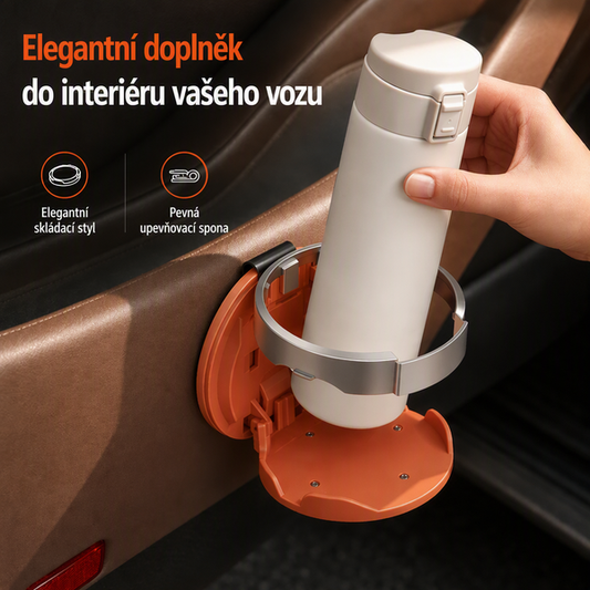 🚙🥤 Skládací držák na nápoje do auta – pro velké láhve, pro pořádek v interiéru✨