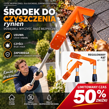 🧹 Nástroj na čištění okapů – bez lezení po žebříku a bez rizika! 🏠✨