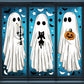 👻Roztomilá a zábavná halloweenská samolepka na okno s motivem ducha