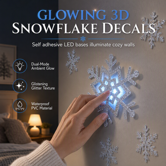❄️ Tipy na vánoční dárky – svítící samolepky ve tvaru sněhových vloček | Kouzelná LED dekorace pro zimní večery 🎁