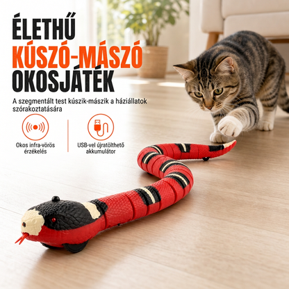 🐍 Elektrická hračka ve tvaru hada vybavená inteligentním senzorem a funkcí vyhýbání se překážkám, krait s páskem, interaktivní zábavná hračka pro děti